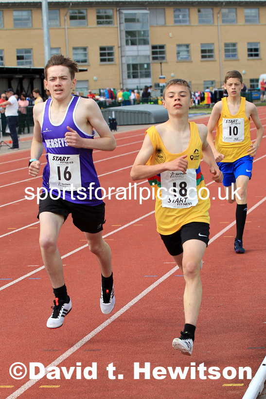 Boys Under-15s 800 metres, 2022 Northern Inter Counties U17s and U15s Track and Field, York, Thursday, June 2nd. Photo: David T. Hewitson/Sports for All Pics